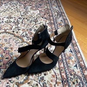 Black faux suede high heel by Nine West